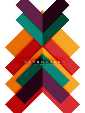 Çok renkli soyut geometrik şekiller, geometri arka plan web afiş için