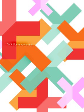 Çok renkli soyut geometrik şekiller, geometri arka plan web afiş için