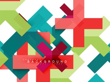 Çok renkli soyut geometrik şekiller, geometri arka plan web afiş için