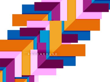 Çok renkli soyut geometrik şekiller, geometri arka plan web afiş için