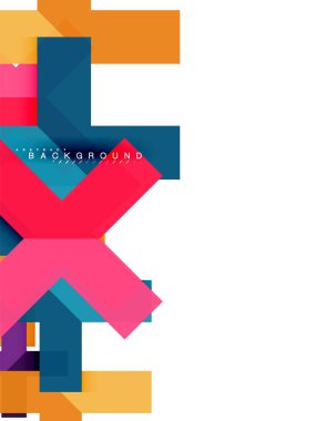 Çok renkli soyut geometrik şekiller, geometri arka plan web afiş için