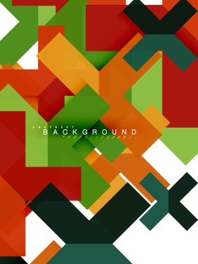 Çok renkli soyut geometrik şekiller, geometri arka plan web afiş için