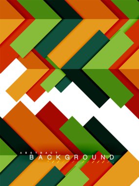 Çok renkli soyut geometrik şekiller, geometri arka plan web afiş için