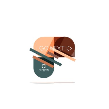 En az daire temiz soyut seçeneği adım Infographic tasarım öğesi, geometrik şekiller - Tur kareler, daireler ve satırları düzeni ile örnek metin