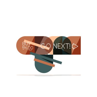 En az daire temiz soyut seçeneği adım Infographic tasarım öğesi, geometrik şekiller - Tur kareler, daireler ve satırları düzeni ile örnek metin