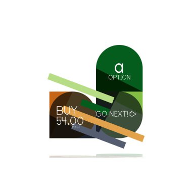 En az daire temiz soyut seçeneği adım Infographic tasarım öğesi, geometrik şekiller - Tur kareler, daireler ve satırları düzeni ile örnek metin