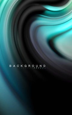 Sıvı sıvı renkler tasarım, renkli mermer veya plastik dalgalı doku arka plan, siyah, iş veya teknoloji sunu veya web broşür için parlak renkli öğeleri kapak tasarımı, duvar kağıdı