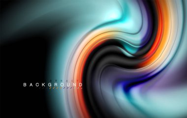 Sıvı sıvı renkler tasarım, renkli mermer veya plastik dalgalı doku arka plan, siyah, iş veya teknoloji sunu veya web broşür için parlak renkli öğeleri kapak tasarımı, duvar kağıdı