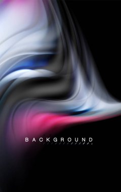 Sıvı sıvı renkler tasarım, renkli mermer veya plastik dalgalı doku arka plan, siyah, iş veya teknoloji sunu veya web broşür için parlak renkli öğeleri kapak tasarımı, duvar kağıdı