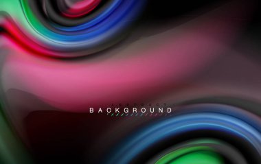 Sıvı sıvı renkler tasarım, renkli mermer veya plastik dalgalı doku arka plan, siyah, iş veya teknoloji sunu veya web broşür için parlak renkli öğeleri kapak tasarımı, duvar kağıdı