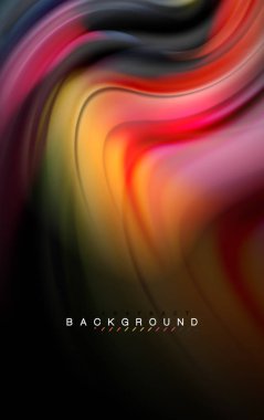 Sıvı sıvı renkler tasarım, renkli mermer veya plastik dalgalı doku arka plan, siyah, iş veya teknoloji sunu veya web broşür için parlak renkli öğeleri kapak tasarımı, duvar kağıdı