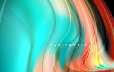 Sıvı sıvı renkler tasarım, renkli mermer veya plastik dalgalı doku arka plan, siyah, iş veya teknoloji sunu veya web broşür için parlak renkli öğeleri kapak tasarımı, duvar kağıdı