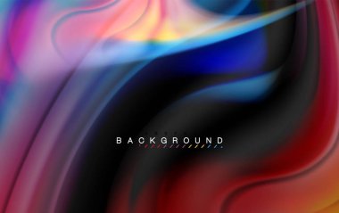 Sıvı sıvı renkler tasarım, renkli mermer veya plastik dalgalı doku arka plan, siyah, iş veya teknoloji sunu veya web broşür için parlak renkli öğeleri kapak tasarımı, duvar kağıdı