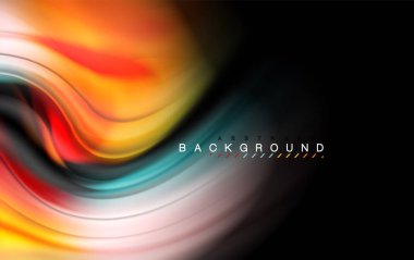 Sıvı sıvı renkler tasarım, renkli mermer veya plastik dalgalı doku arka plan, siyah, iş veya teknoloji sunu veya web broşür için parlak renkli öğeleri kapak tasarımı, duvar kağıdı