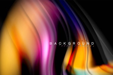 Sıvı sıvı renkler tasarım, renkli mermer veya plastik dalgalı doku arka plan, siyah, iş veya teknoloji sunu veya web broşür için parlak renkli öğeleri kapak tasarımı, duvar kağıdı