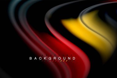 Sıvı sıvı renkler tasarım, renkli mermer veya plastik dalgalı doku arka plan, siyah, iş veya teknoloji sunu veya web broşür için parlak renkli öğeleri kapak tasarımı, duvar kağıdı