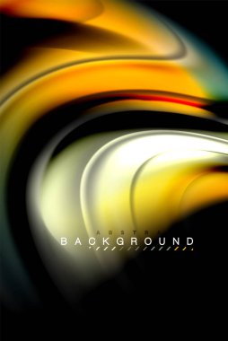 Sıvı sıvı renkler tasarım, renkli mermer veya plastik dalgalı doku arka plan, siyah, iş veya teknoloji sunu veya web broşür için parlak renkli öğeleri kapak tasarımı, duvar kağıdı