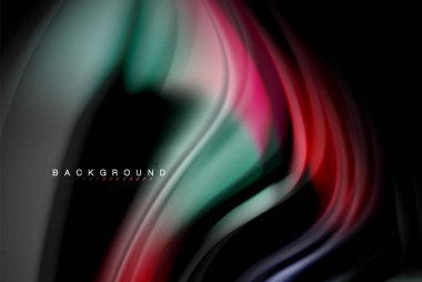 Sıvı sıvı renkler tasarım, renkli mermer veya plastik dalgalı doku arka plan, siyah, iş veya teknoloji sunu veya web broşür için parlak renkli öğeleri kapak tasarımı, duvar kağıdı