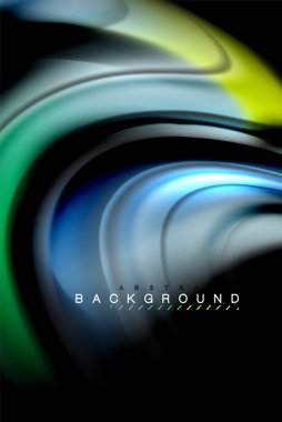 Sıvı sıvı renkler tasarım, renkli mermer veya plastik dalgalı doku arka plan, siyah, iş veya teknoloji sunu veya web broşür için parlak renkli öğeleri kapak tasarımı, duvar kağıdı