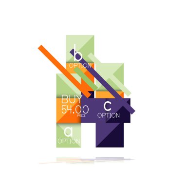 Kare seçeneğinin Infographic afiş. Bilgi ve veri görselleştirme, geometrik tasarım