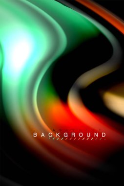 Sıvı sıvı renkler tasarım, renkli mermer veya plastik dalgalı doku arka plan, siyah, iş veya teknoloji sunu veya web broşür için parlak renkli öğeleri kapak tasarımı, duvar kağıdı