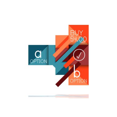 Kare seçeneğinin Infographic afiş. Bilgi ve veri görselleştirme, geometrik tasarım