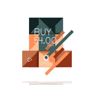 Kare seçeneğinin Infographic afiş. Bilgi ve veri görselleştirme, geometrik tasarım. Vektör çizim