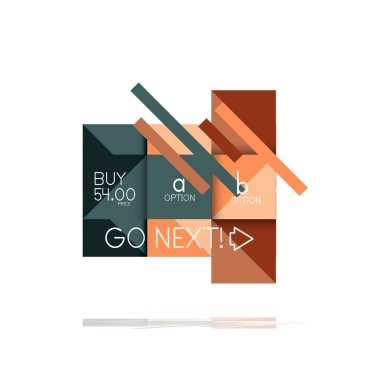 Kare seçeneğinin Infographic afiş. Bilgi ve veri görselleştirme, geometrik tasarım