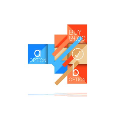 Kare seçeneğinin Infographic afiş. Bilgi ve veri görselleştirme, geometrik tasarım