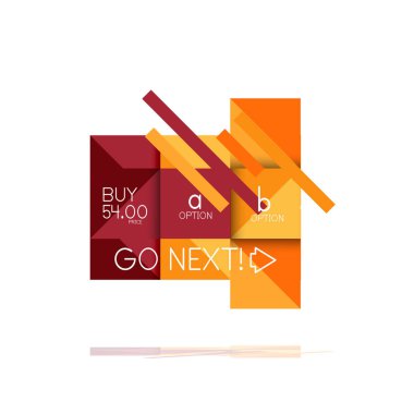 Kare seçeneğinin Infographic afiş. Bilgi ve veri görselleştirme, geometrik tasarım