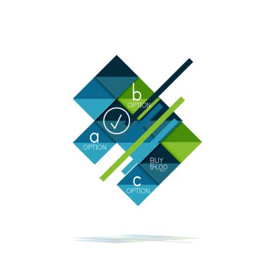 Kare seçeneğinin Infographic afiş. Bilgi ve veri görselleştirme, geometrik tasarım