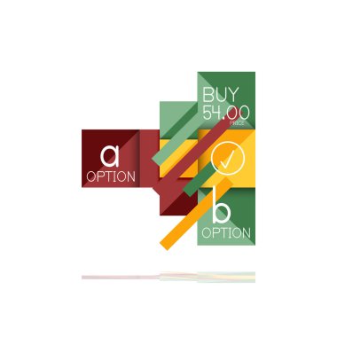 Kare seçeneğinin Infographic afiş. Bilgi ve veri görselleştirme, geometrik tasarım