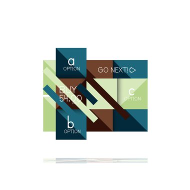 Kare seçeneğinin Infographic afiş. Bilgi ve veri görselleştirme, geometrik tasarım