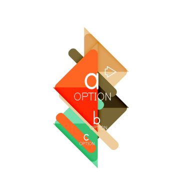 Üçgen veri görselleştirme tasarım, seçenek Infographic düzen