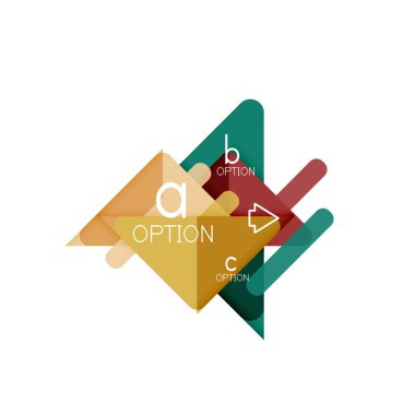 Üçgen veri görselleştirme tasarım, seçenek Infographic düzen