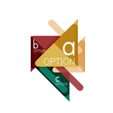 Üçgen veri görselleştirme tasarım, seçenek Infographic düzen