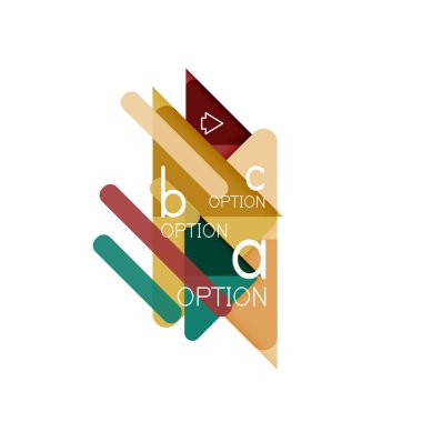 Üçgen veri görselleştirme tasarım, seçenek Infographic düzen