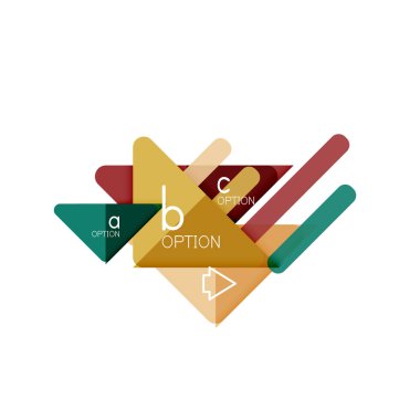 Üçgen veri görselleştirme tasarım, seçenek Infographic düzen