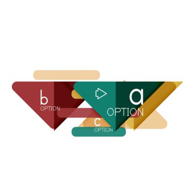 Üçgen veri görselleştirme tasarım, seçenek Infographic düzen