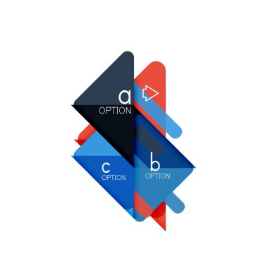 Üçgen veri görselleştirme tasarım, seçenek Infographic düzen