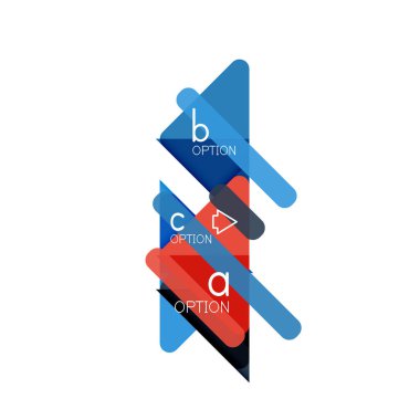 Üçgen veri görselleştirme tasarım, seçenek Infographic düzen. Vektör çizim