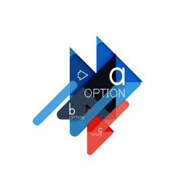 Üçgen veri görselleştirme tasarım, seçenek Infographic düzen