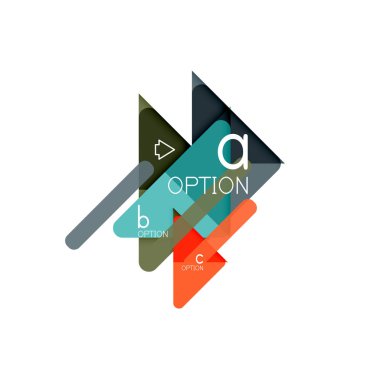 Üçgen veri görselleştirme tasarım, seçenek Infographic düzen