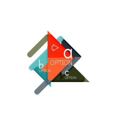 Üçgen veri görselleştirme tasarım, seçenek Infographic düzen