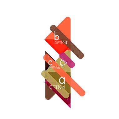 Üçgen veri görselleştirme tasarım, seçenek Infographic düzen