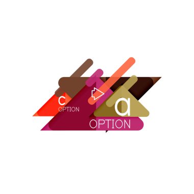 Üçgen veri görselleştirme tasarım, seçenek Infographic düzen