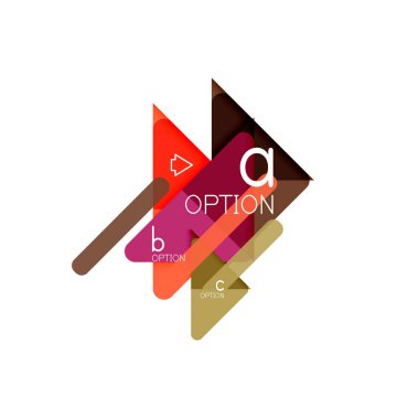 Üçgen veri görselleştirme tasarım, seçenek Infographic düzen