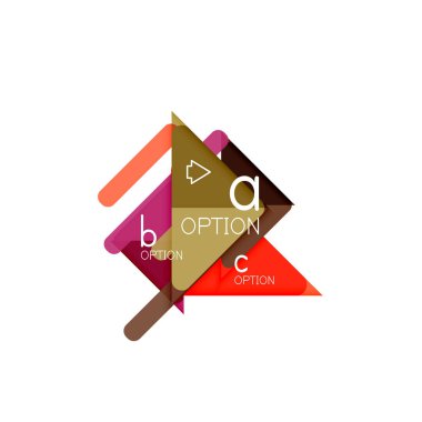 Üçgen veri görselleştirme tasarım, seçenek Infographic düzen