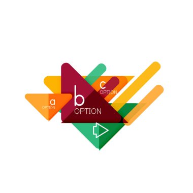 Üçgen veri görselleştirme tasarım, seçenek Infographic düzen