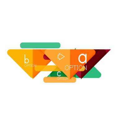 Üçgen veri görselleştirme tasarım, seçenek Infographic düzen